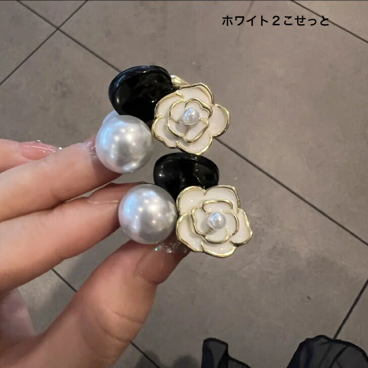 ヴィクトリアンメイデン　花とパールのヘアクリップ　2点セット ヴィクトリアンメイデン花とパールのヘアクリップ2点セット