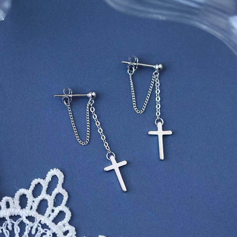 ピアス クロスデザインシンプルシルバーピアス 送料無料 大人 かわいい