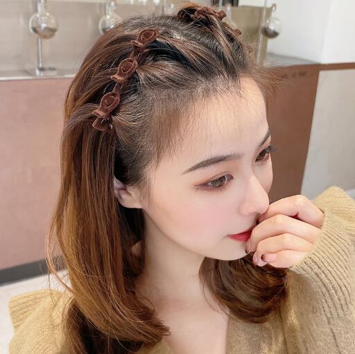 ヘアクリップ 同色2本セットツイストスタイリング用ヘアクリップ 新