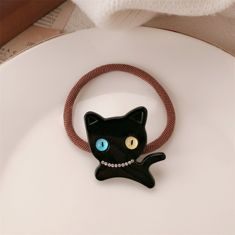 ヘアゴム 送料無料 猫 オッドアイ キャット リングゴム ［ねこ ネコ