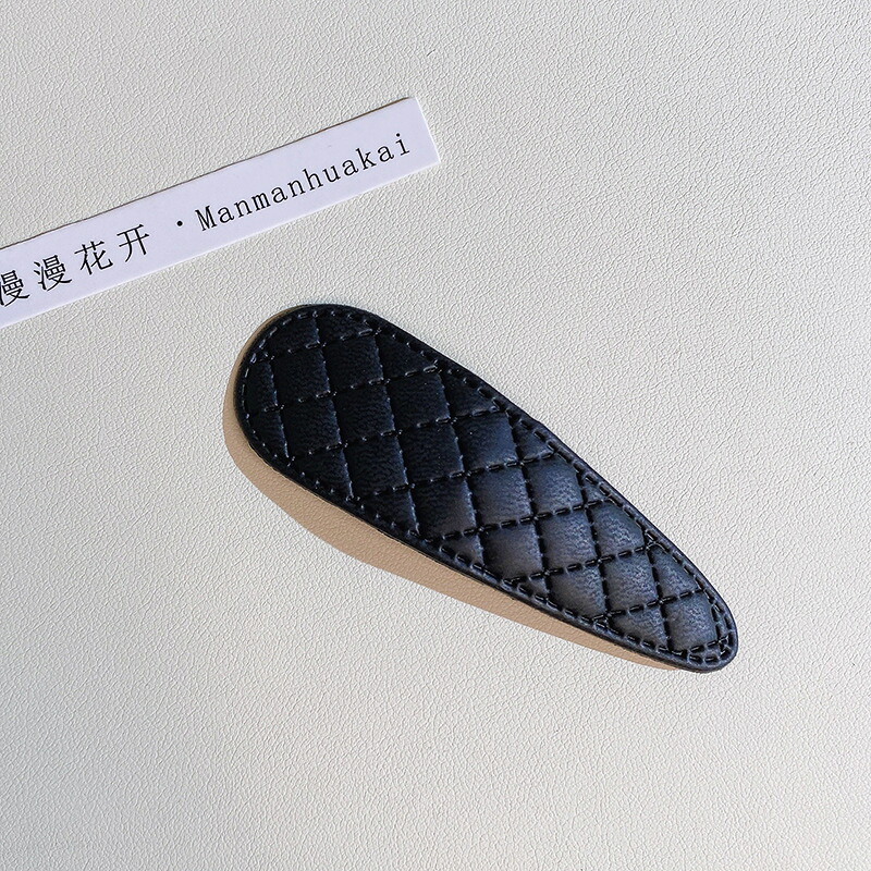 フェイクレザー ヘアピン 送料無料 パッチン留め 2個セット 大きめ
