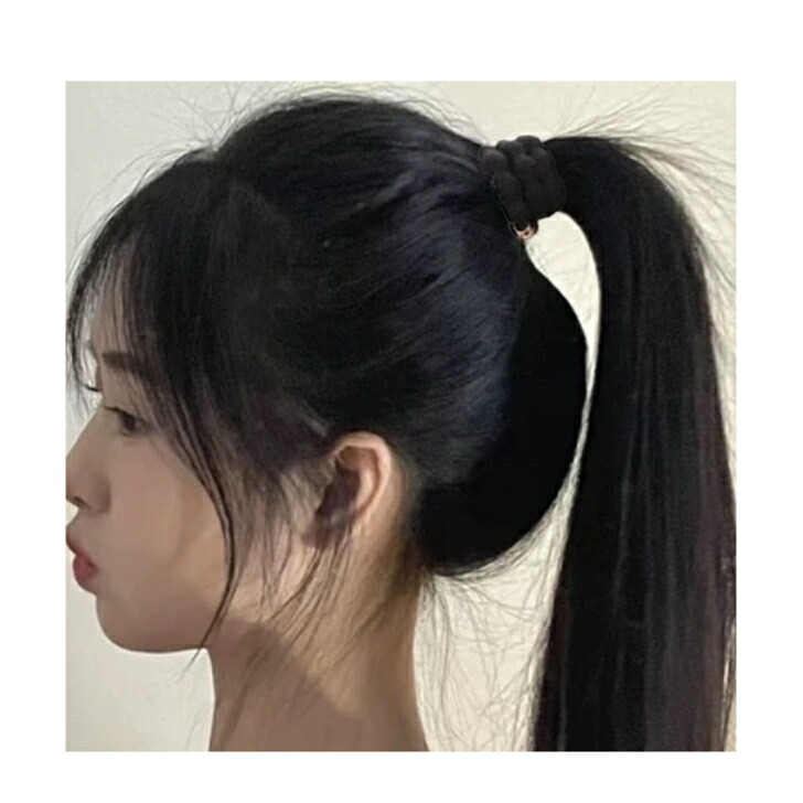 ヘアゴム 6本セット黒ビーズぷくぷくヘアゴム 新発売セール 大人