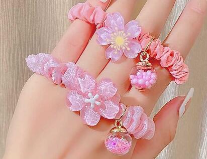 シュシュ 2点セット梅＆桜ピンクシュシュ 新発売セール かわいい