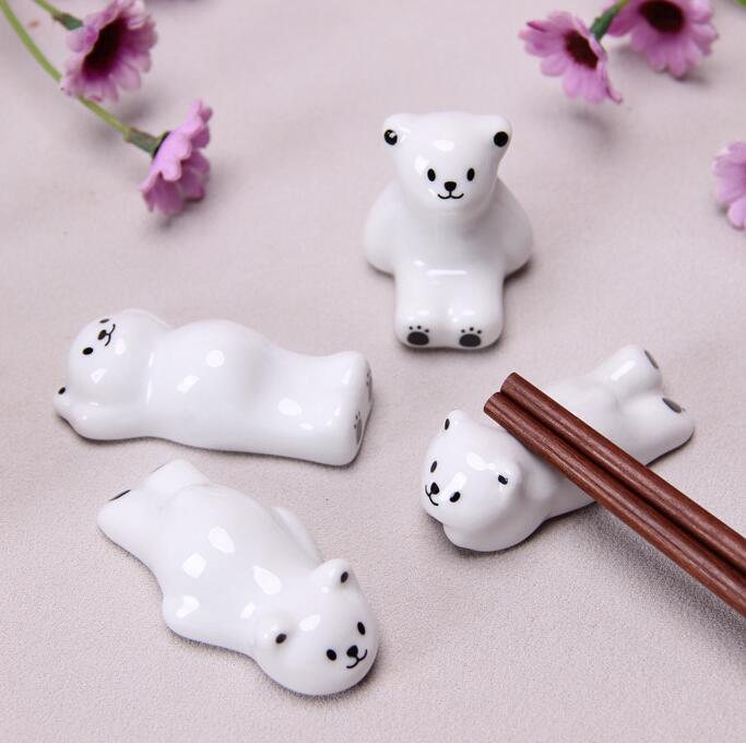 箸置き しろくま 4個セット 送料無料 陶器 4柄 かわいい おしゃれ