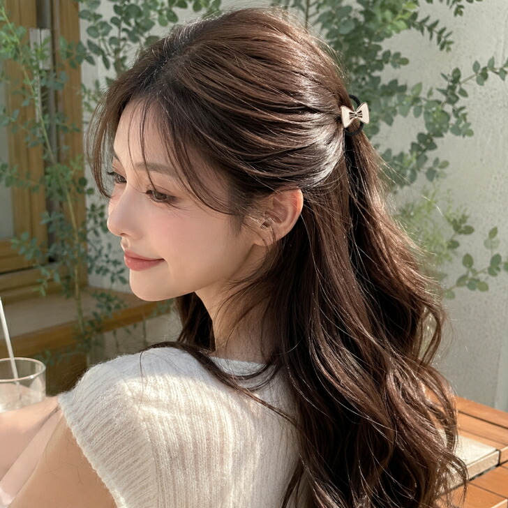 ヘアゴム 【選べる2個セット】リボン ミニ 大人可愛い 送料無料