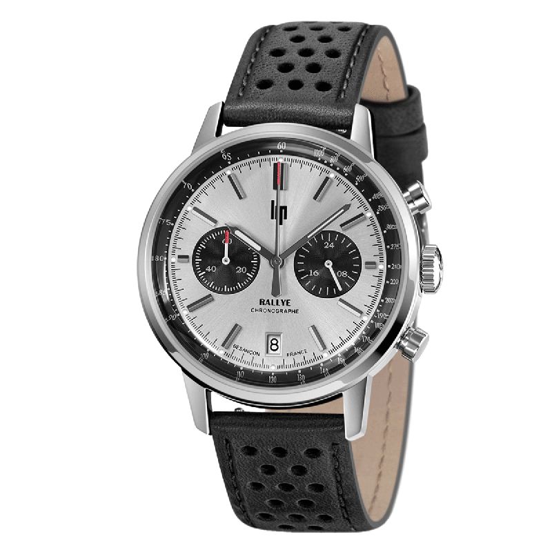 リップ LIP 腕時計 メンズ Rallye 38mm 39mm 41mm ラリー パンダ メカクォーツ シルバー ブルー ブラック レザーベルト 革ベルトの画像