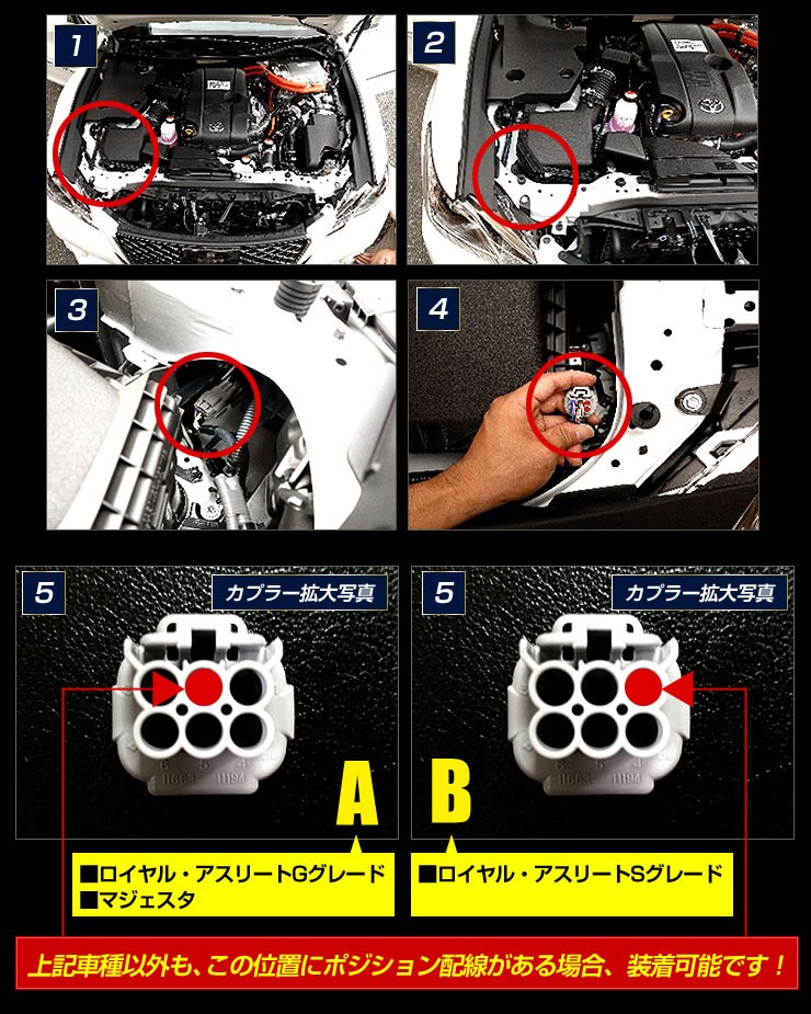 〇クラウン 210（前期） 専用 LED デイライト ユニット システム LEDポジション デイライト化 ドレスアップ :  yf610-1114-200crown-daylight : カー用品 カスタムパーツ ユアーズ - 通販 - Yahoo!ショッピング