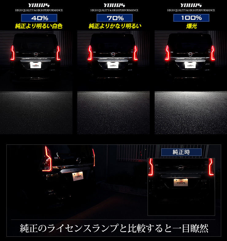 セレナ C27 専用 LED ライセンスランプ ユニット 全グレード ナンバー灯 2個1セット 車検対応 ドレスアップ :yf801-3544:カー用品  カスタムパーツ ユアーズ - 通販 - Yahoo!ショッピング