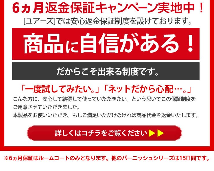 15日返金保証制度について