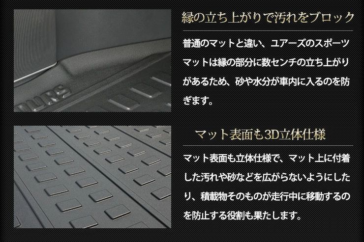 YOURS 日産 キックス専用 3D スポーツマット ラゲージトレイ