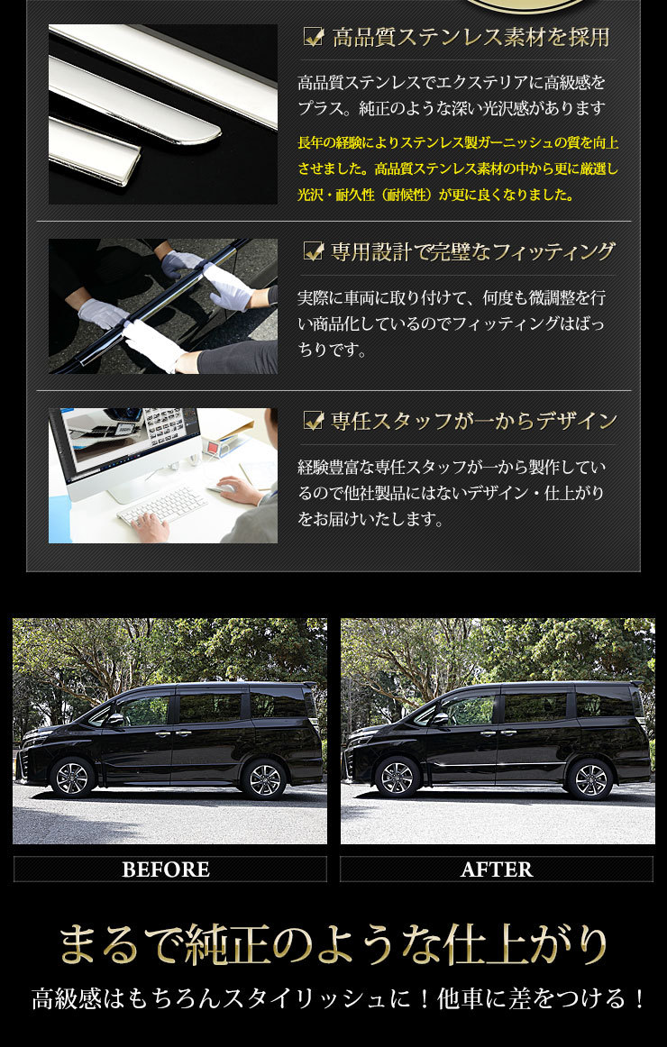 YOURS ヴォクシー ZS専用 ノアSi専用 80系 サイドガーニッシュ