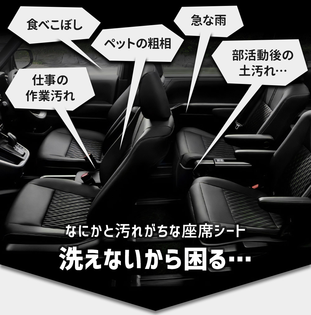YOURS 90系 ノア ヴォクシー 8人乗り 適合 シートカバー リア