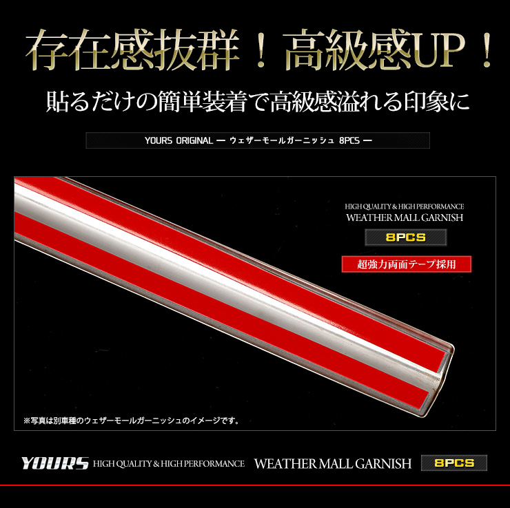 YOURS シエンタ 専用 ウェザーモールガーニッシュ 8PCS SIENTA MXP系