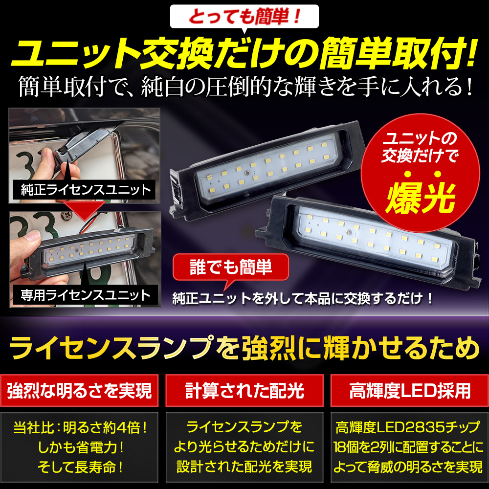 YOURS 60 プリウス 車種専用設計 LED ライセンスランプ ナンバー灯