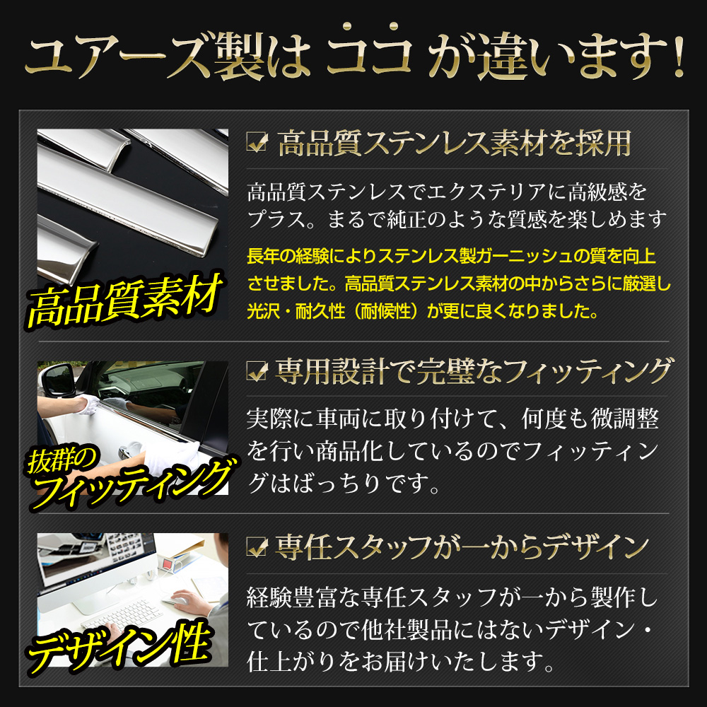 YOURS プリウス60系 専用 ウェザーモールガーニッシュ6PCS プリウス 60