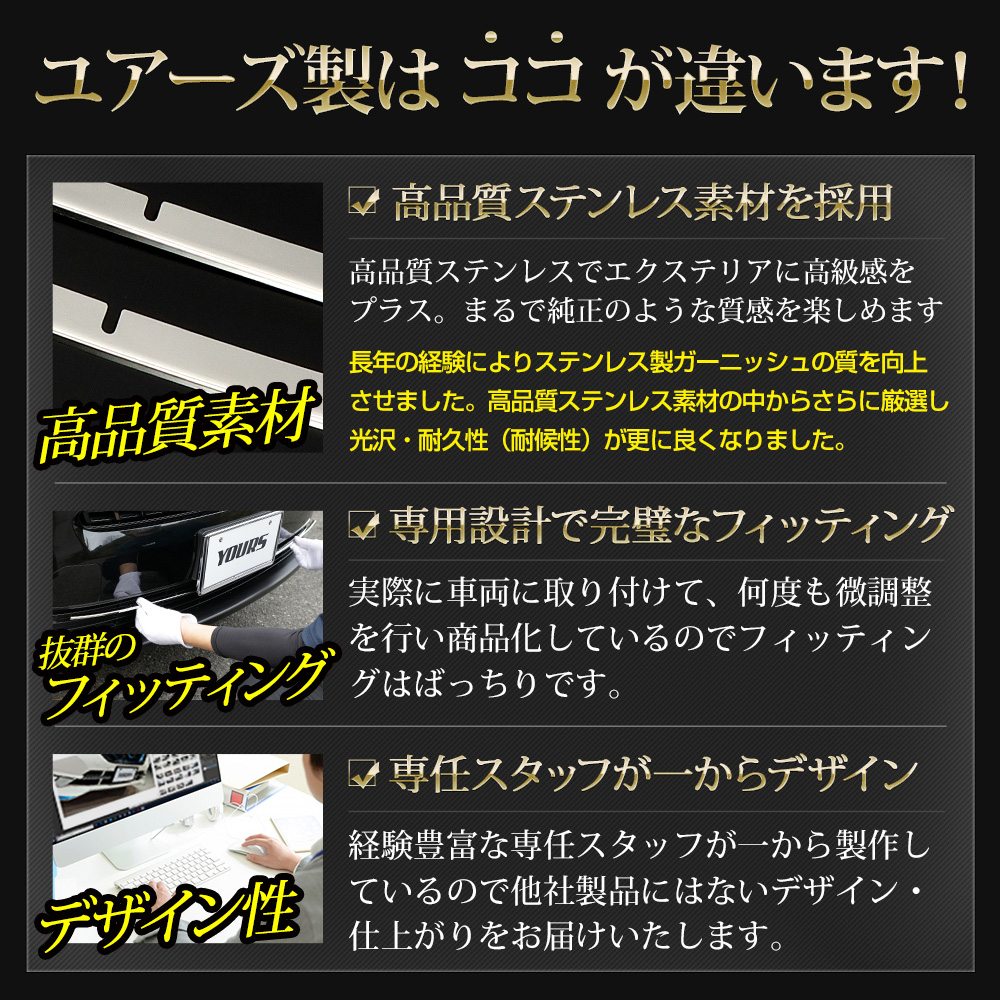 YOURS プリウス60系 専用 グリルガーニッシュ 下部 3PCS プリウス 60