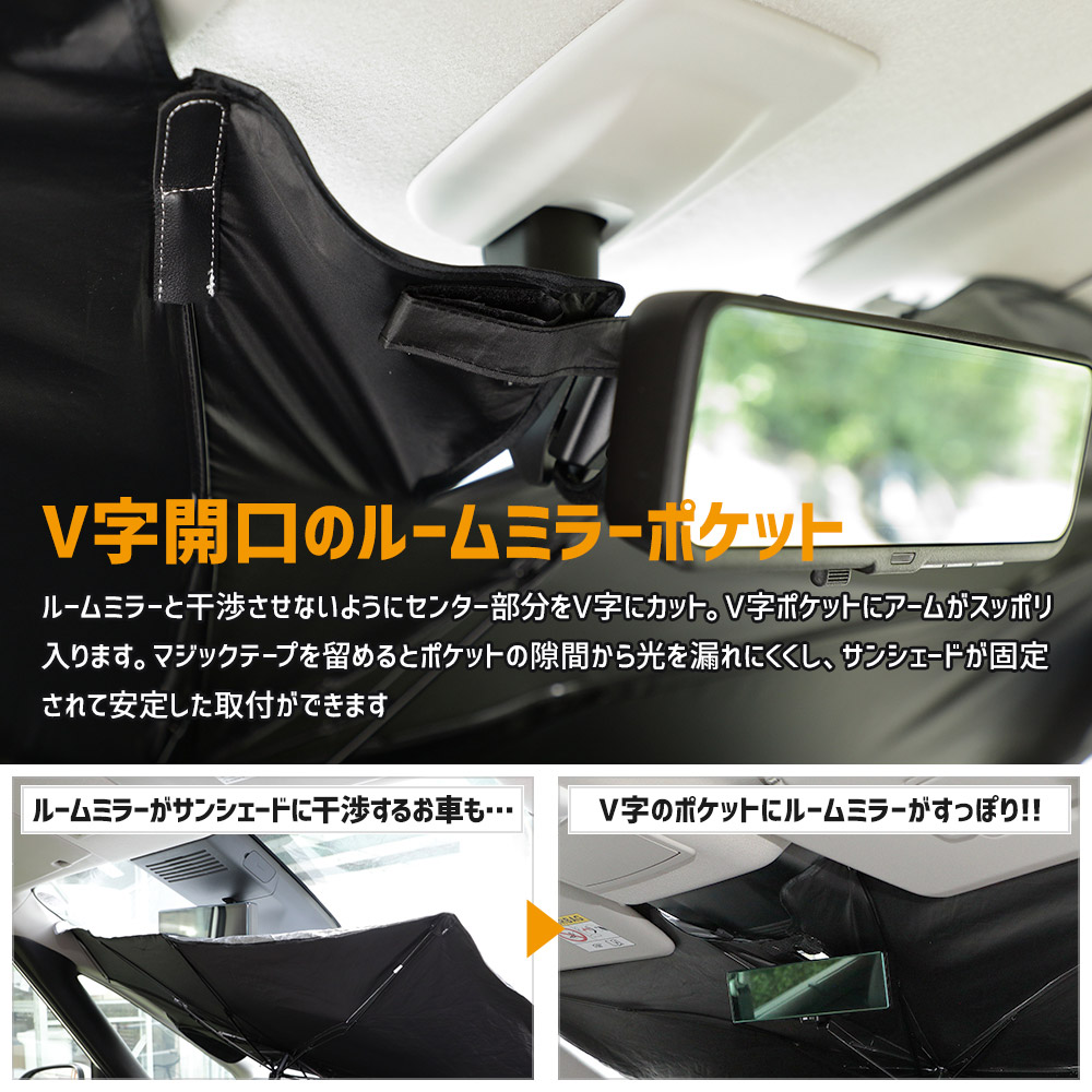 YOURS デリカミニ 適合 傘型サンシェード Mサイズ フロント用 uv