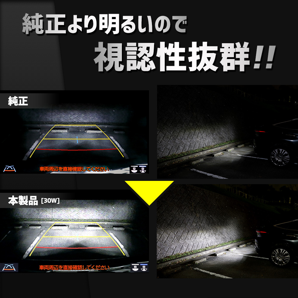 YOURS ハリアー 80系 専用 30W バックランプ LED 2個1セット