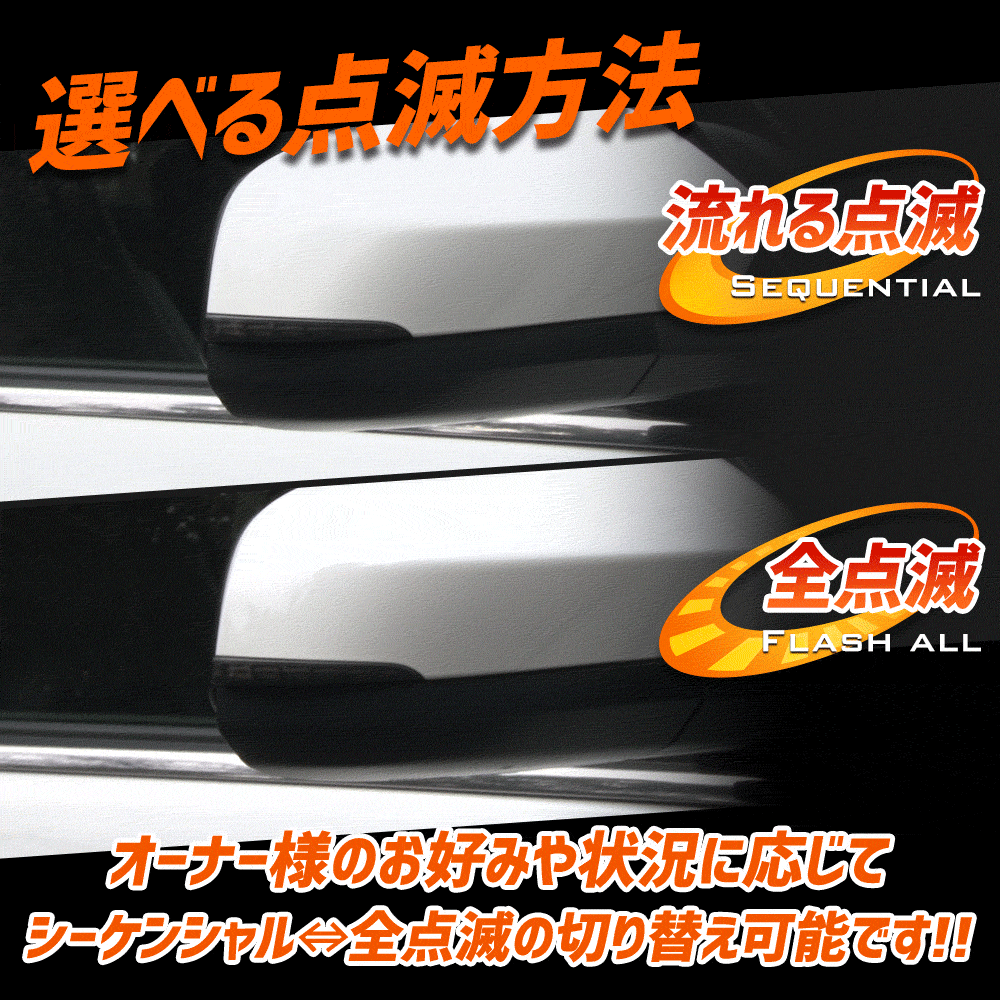 YOURS 90系 ノア ヴォクシー 専用 LED シーケンシャルドアミラー