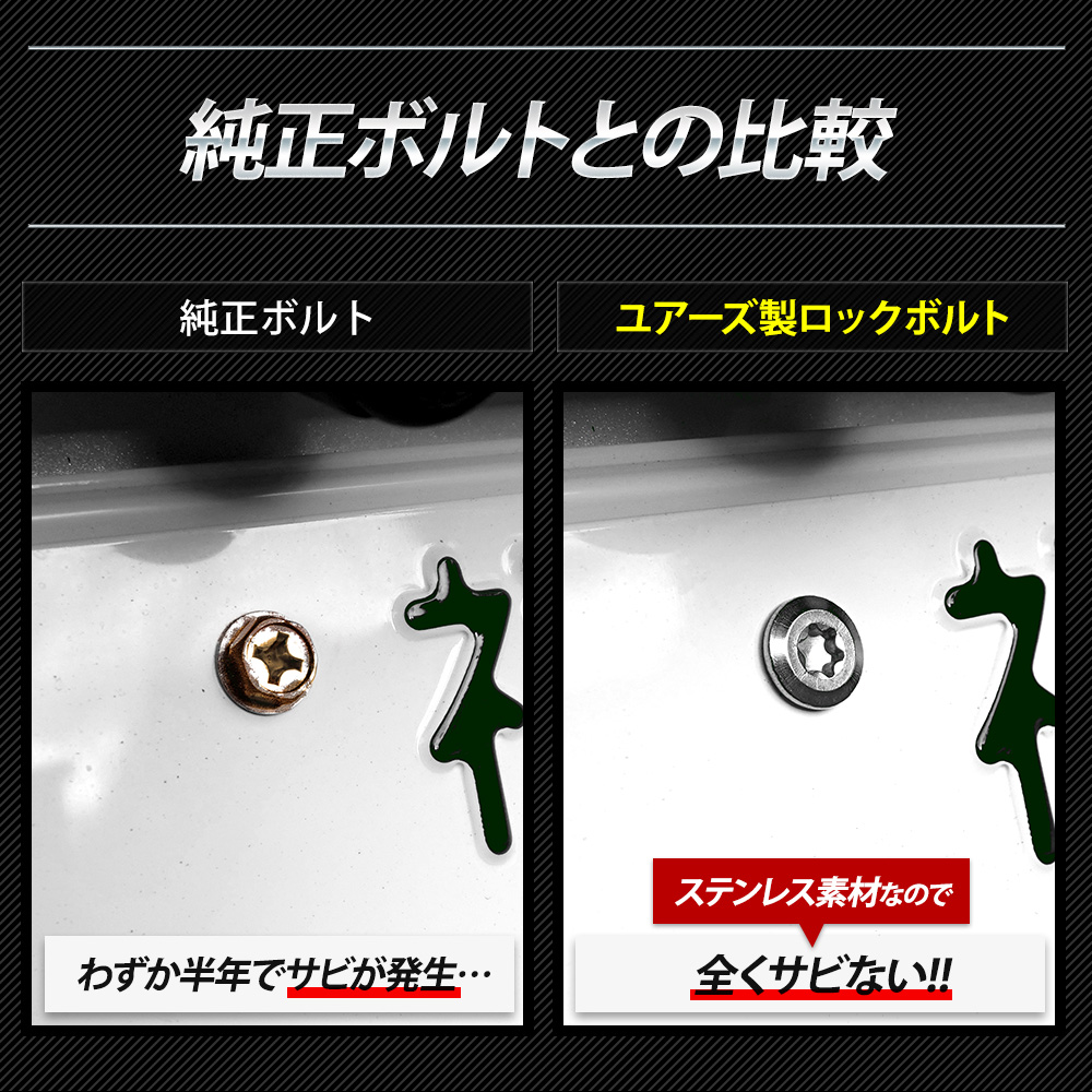 ☆ m.m ☆です 購入不可商品 YOURS ホンダ WR-V 適合 ナンバープレート ロックボルト 【M6 x