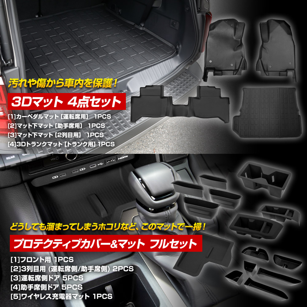YOURS [予]250系 ランドクルーザー専用 愛車を守る保護 セット ドレス