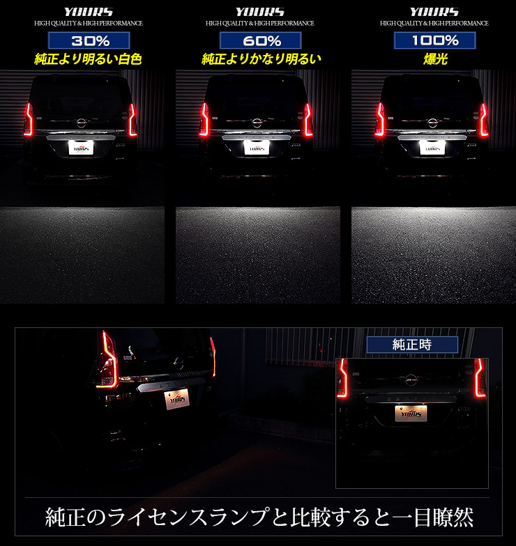 セレナ C27 専用 LED ライセンスランプ ユニット 全グレード ナンバー灯 2個1セット 車検対応 ドレスアップ [8] :  yf801-3544 : カー用品 カスタムパーツ ユアーズ - 通販 - Yahoo!ショッピング