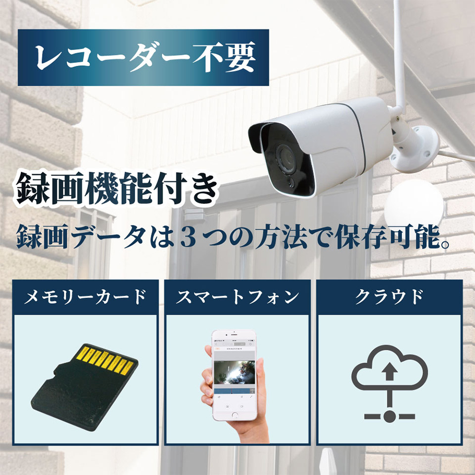 防犯カメラ ワイヤレス 屋外 microSDカード録画 家庭用 留守 監視