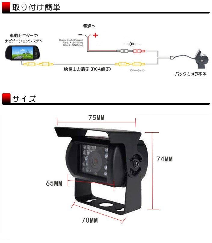 SALE／85%OFF】 コンパクト 防水 丸型 超広角 埋め込みタイプ 赤外線機能 バックカメラ