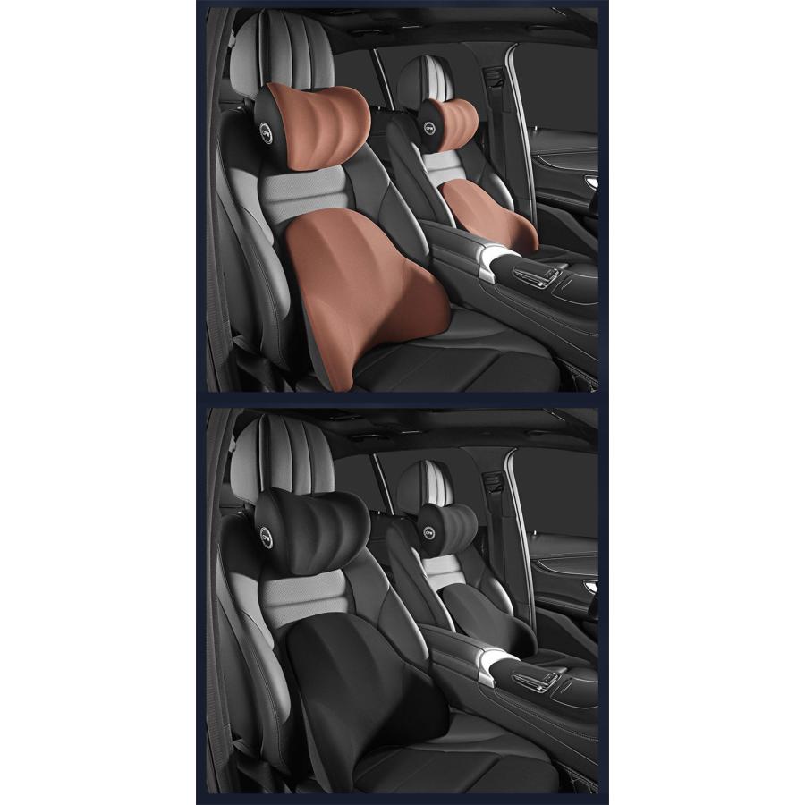 車 首 腰 セット クッション ネックパッド ランバーサポート 運転 座席 シートクッション 車用クッション 低反発 骨盤サポート 腰痛防止｜hidaka-hidaka｜12