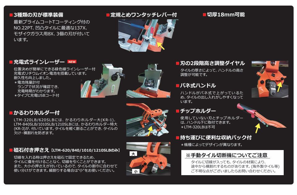 石井超硬工具製作所 リニアターボタイル切断機 LTM-620SLB 手動タイル