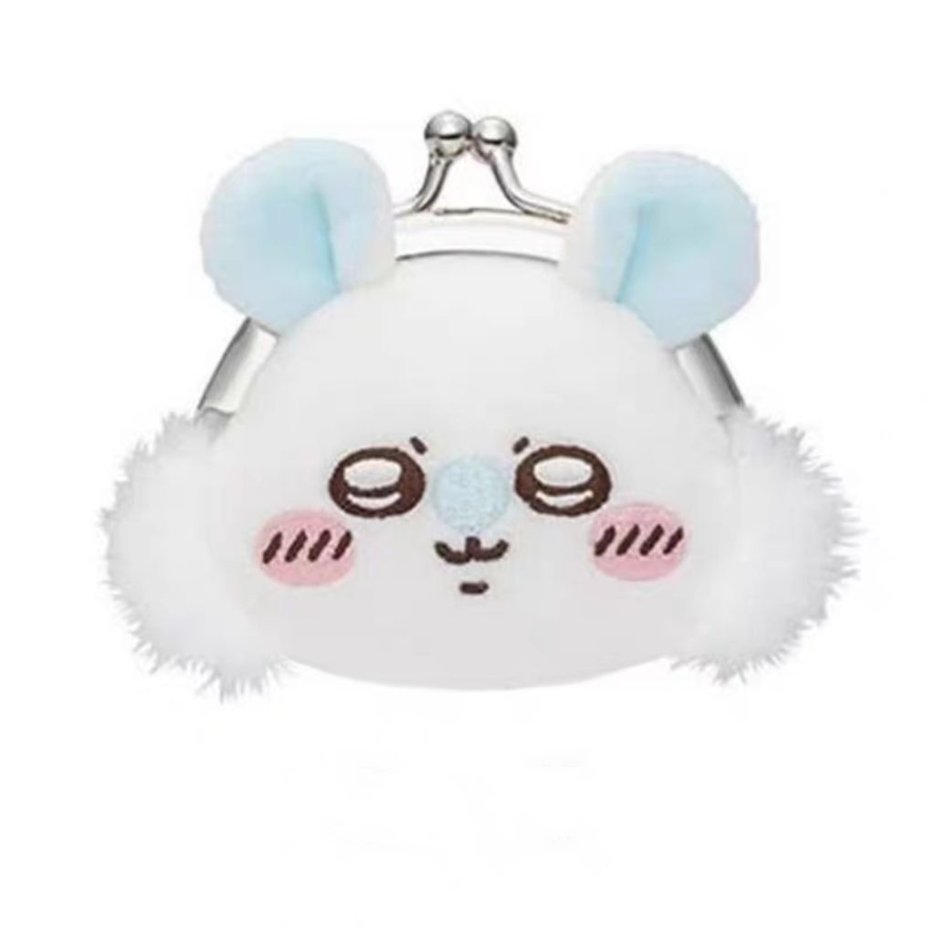 【うさっくま】ハチワレ猫ちゃん　がま口セット① ミニがま口ポーチ ちいかわ 小銭入れ お財布 ぬいぐるみ