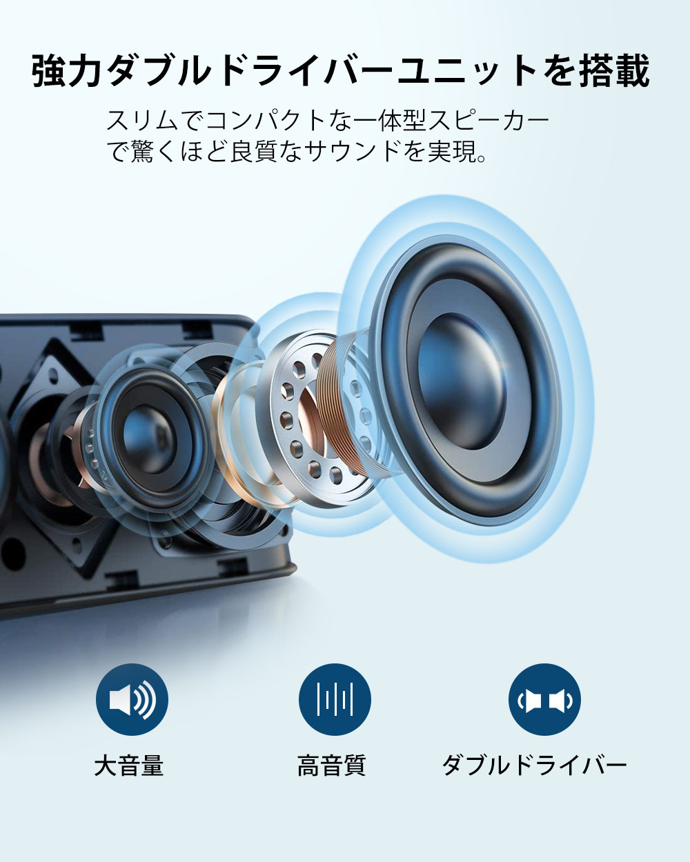 PC スピーカー WISH SUN 高音質 進化版 小型 大音量 サウンドバー