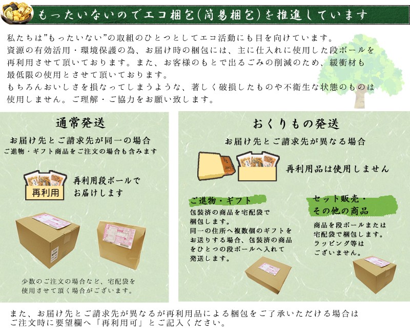 もったいないのでエコ梱包