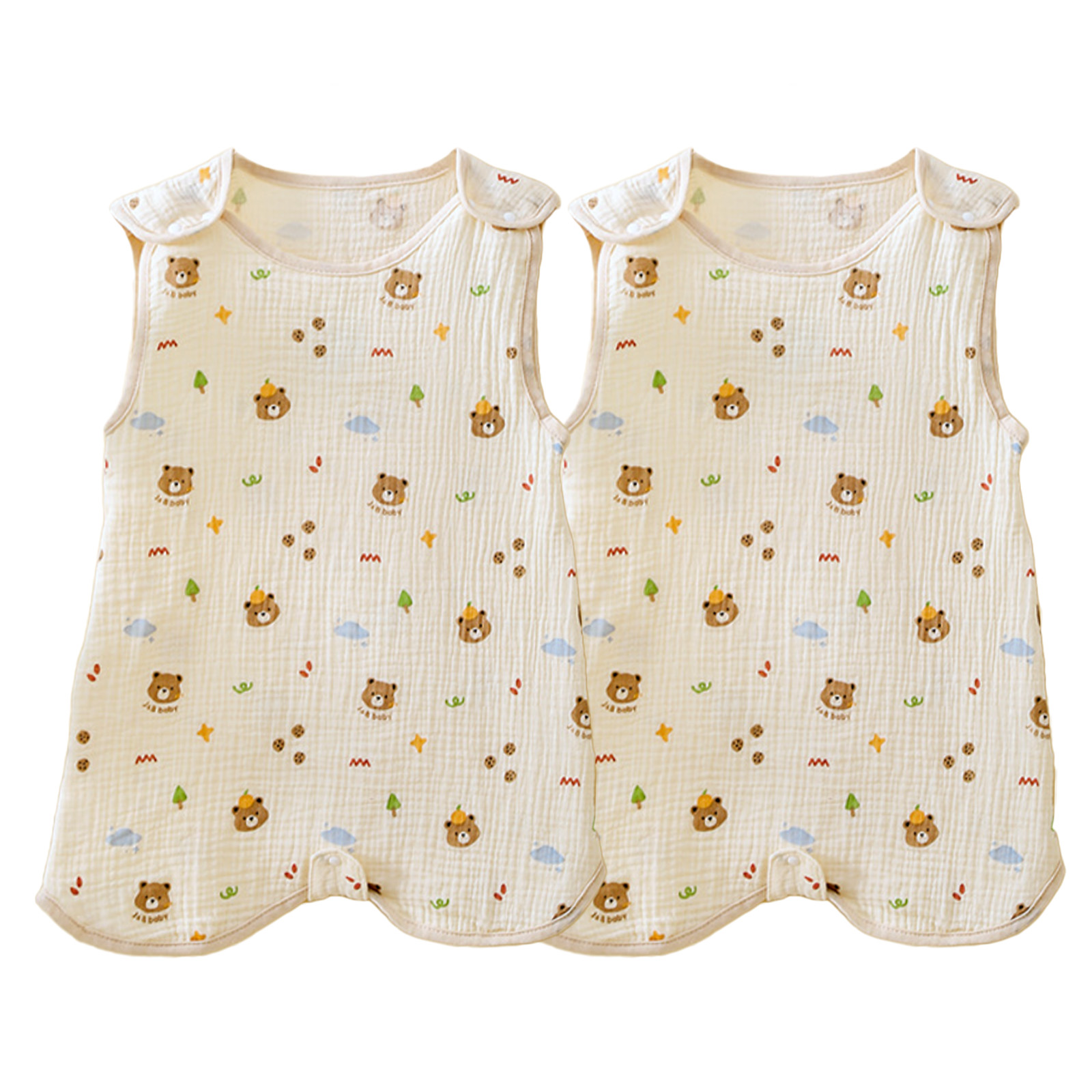 スリーパー 夏 赤ちゃん キッズ ガーゼ 4重 夏用 ガーゼスリーパー ベビースリーパー 夏用スリーパー 新生児 春 4重ガーゼ 子供  2重ガーゼ 暑さ対策 | ブランド登録なし | 12