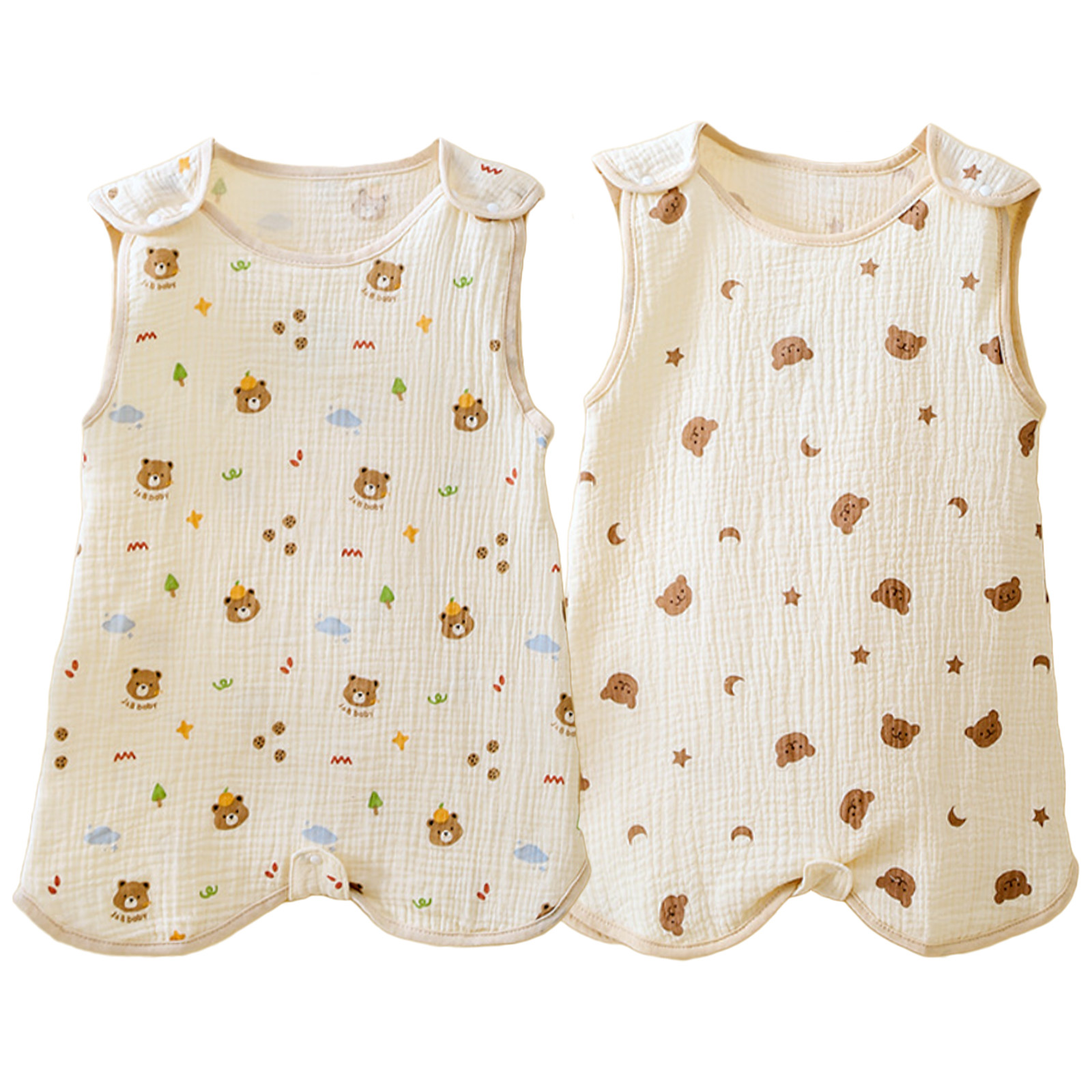 スリーパー 夏 赤ちゃん キッズ ガーゼ 4重 夏用 ガーゼスリーパー ベビースリーパー 夏用スリーパー 新生児 春 4重ガーゼ 子供  2重ガーゼ 暑さ対策 | ブランド登録なし | 22