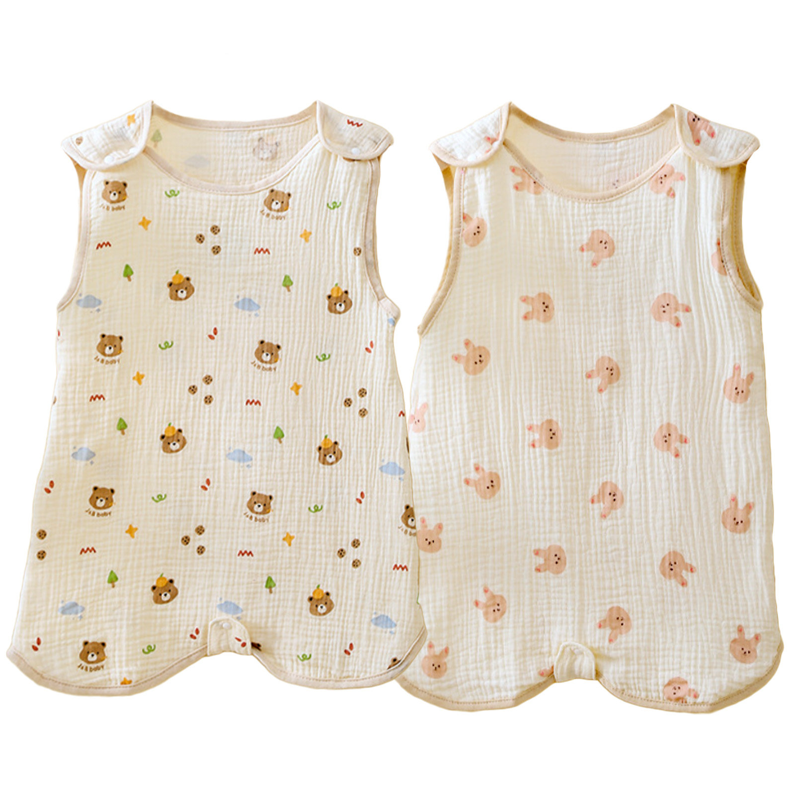 スリーパー 夏 赤ちゃん キッズ ガーゼ 4重 夏用 ガーゼスリーパー ベビースリーパー 夏用スリーパー 新生児 春 4重ガーゼ 子供  2重ガーゼ 暑さ対策 | ブランド登録なし | 23