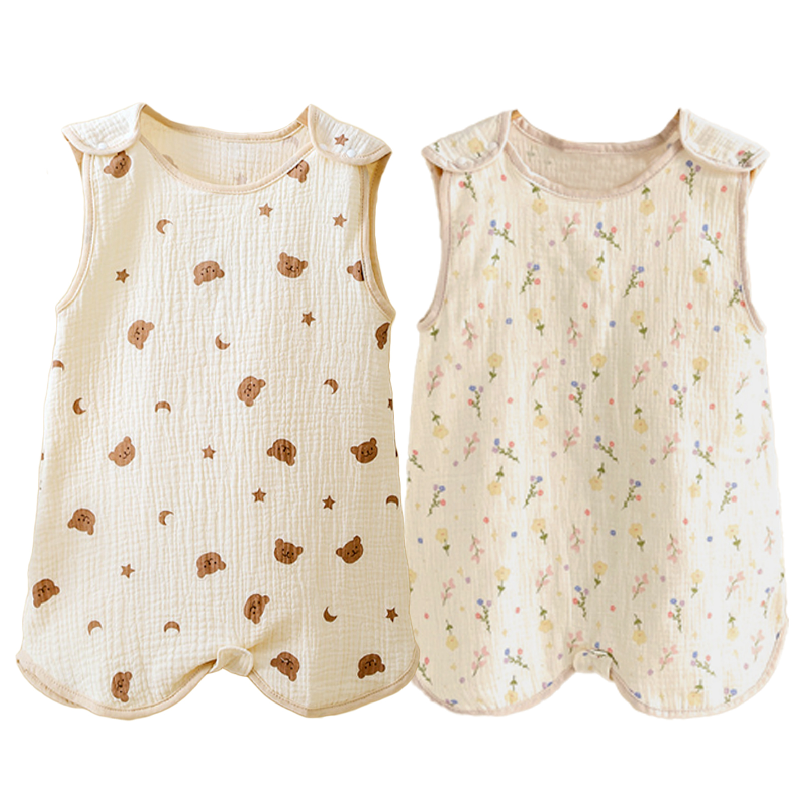 スリーパー 夏 赤ちゃん キッズ ガーゼ 4重 夏用 ガーゼスリーパー ベビースリーパー 夏用スリーパー 新生児 春 4重ガーゼ 子供  2重ガーゼ 暑さ対策 | ブランド登録なし | 27