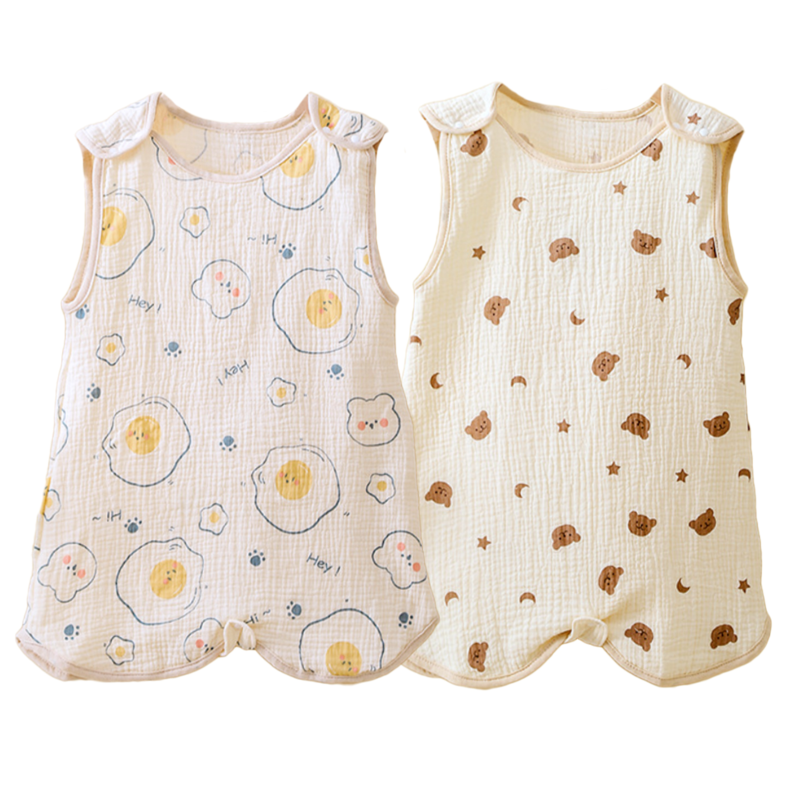 スリーパー 夏 赤ちゃん キッズ ガーゼ 4重 夏用 ガーゼスリーパー ベビースリーパー 夏用スリーパー 新生児 春 4重ガーゼ 子供  2重ガーゼ 暑さ対策 | ブランド登録なし | 18