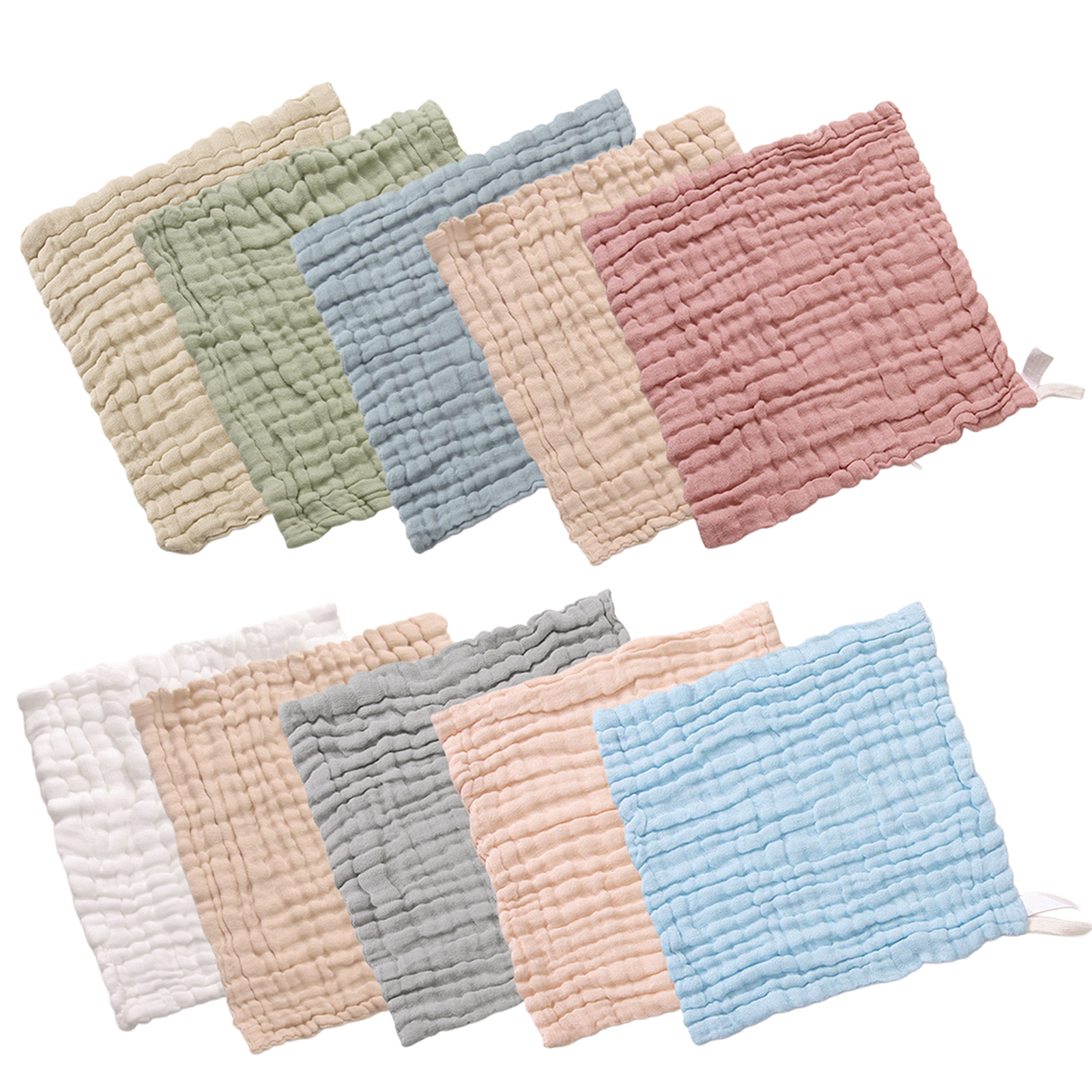 ループ付きタオル 保育園 ガーゼハンカチ 5枚セット 赤ちゃん ベビー