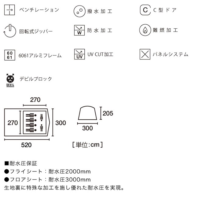 LOGOS ロゴス 3ルームドゥーブルXL（2020 LIMITED） 71805567 【テント/アウトドア/キャンプ/防災】