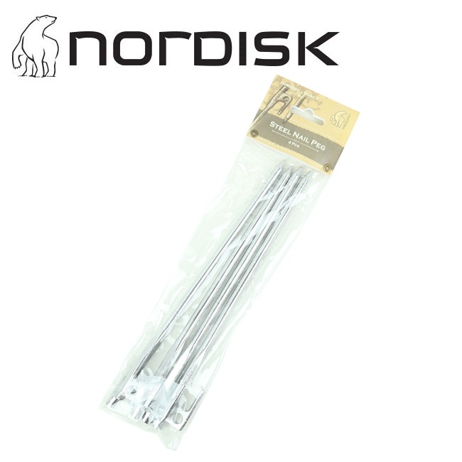 NORDISK ノルディスク STEEL NAIL PEG 4PCS スチールネイルペグ 119040 【日本正規品/テント/アウトドア/キャンプ】