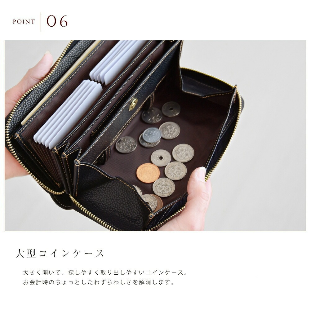長財布 レディース 本革 財布 ラウンドファスナー 大容量 カード収納