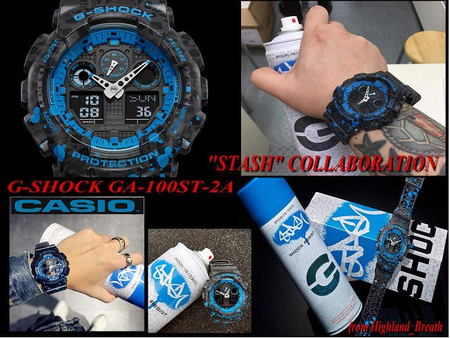 ≪スタッシュ コラボ≫・カシオ【G-SHOCK】GA-100ST-2A 「STASH」との