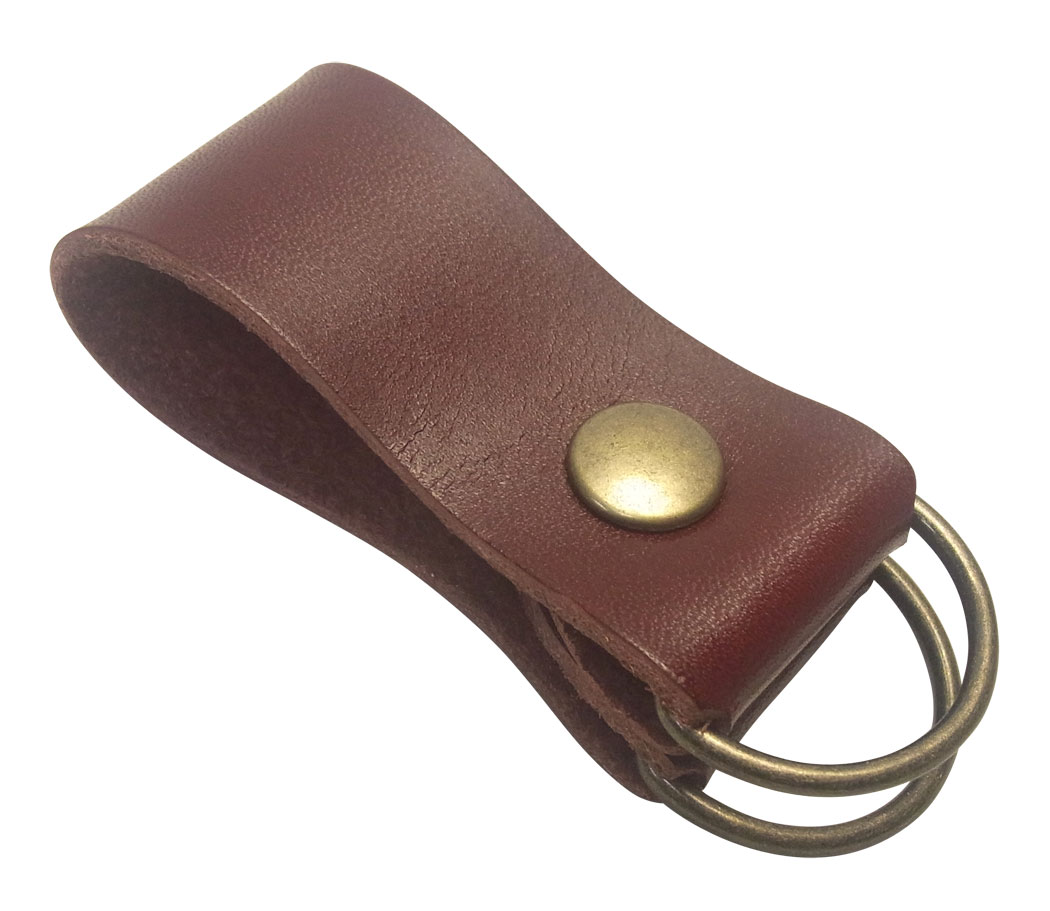 栃木レザー ダブルDカン シェイプデザイン ベルトループキーホルダー