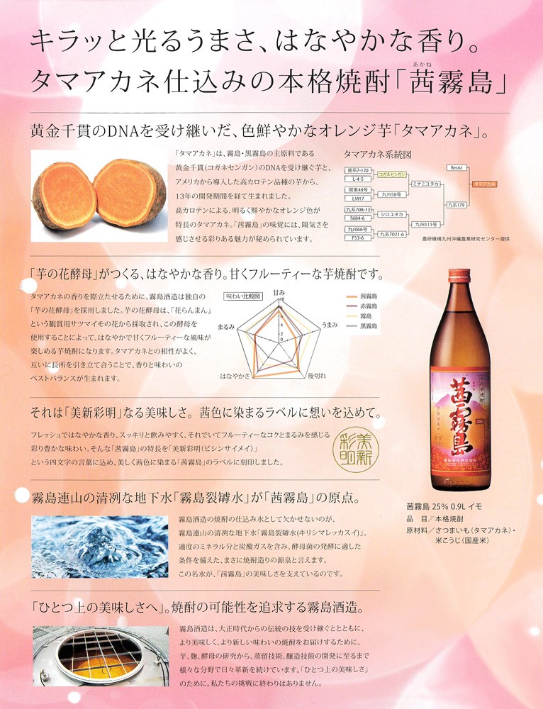 茜霧島 25度 900ml 霧島酒造 あかねきりしま 霧島 芋焼酎 お酒