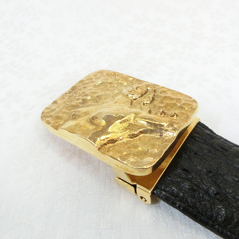 平和の女神｜18金製バックル＆オーストリッチ製ベルト｜北村西望