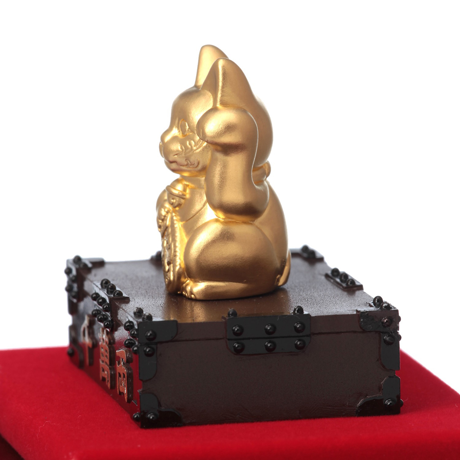 光則作純金製招き猫小判10グラム　三越特選ケース付き携帯袋付き ☪ 光則作純金製招き猫小判10グラム 三越特選ケース付き携帯袋付き