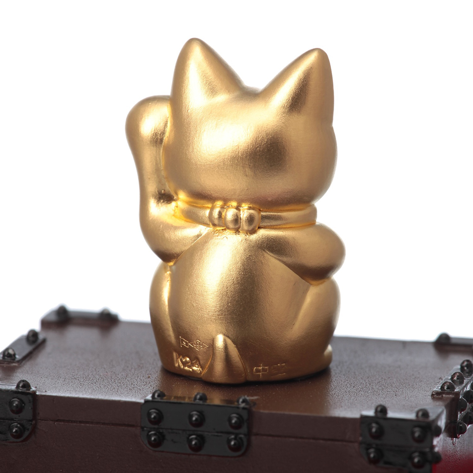 光則作純金製招き猫小判10グラム　三越特選ケース付き携帯袋付き ☪ 光則作純金製招き猫小判10グラム 三越特選ケース付き携帯袋付き