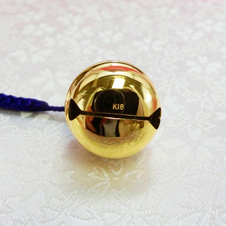 18金製　鈴の根付け　　2つのまとめ買いで23000円です。 鈴 特大サイズ｜18金製根付 : HIKARI GALLERYヤフー店 - 通販