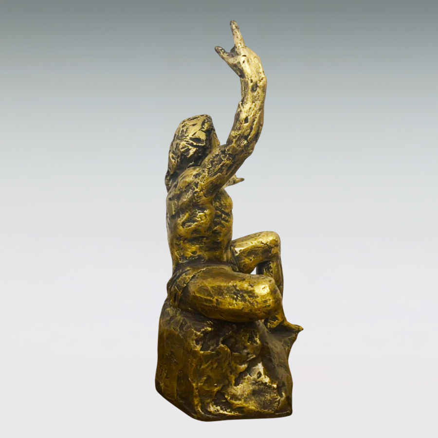 平和祈念像 高さ25cm｜北村西望：原型制作｜ブロンズ製置物 : HIKARI